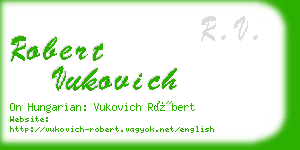 robert vukovich business card